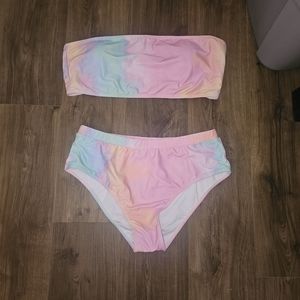 Two-piece tie dye swimsuit